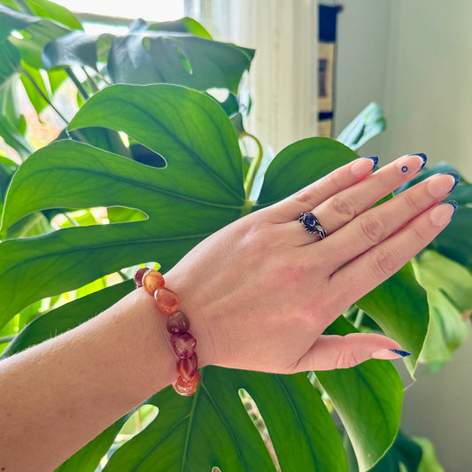 Carnelian Tumbled Stone Bracelet
