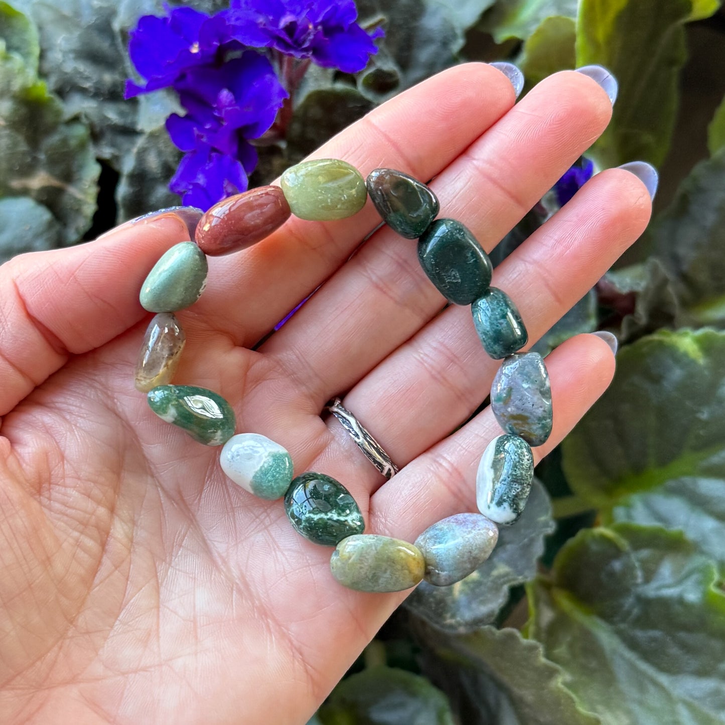 Fancy Jasper Tumbled Stone Bracelet