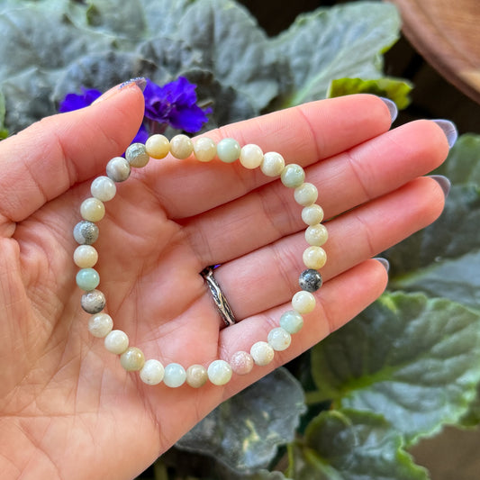 6mm Gemstone Beaded Bracelet