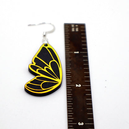 Iridescent Butterfly Wing Acrylic Earrings