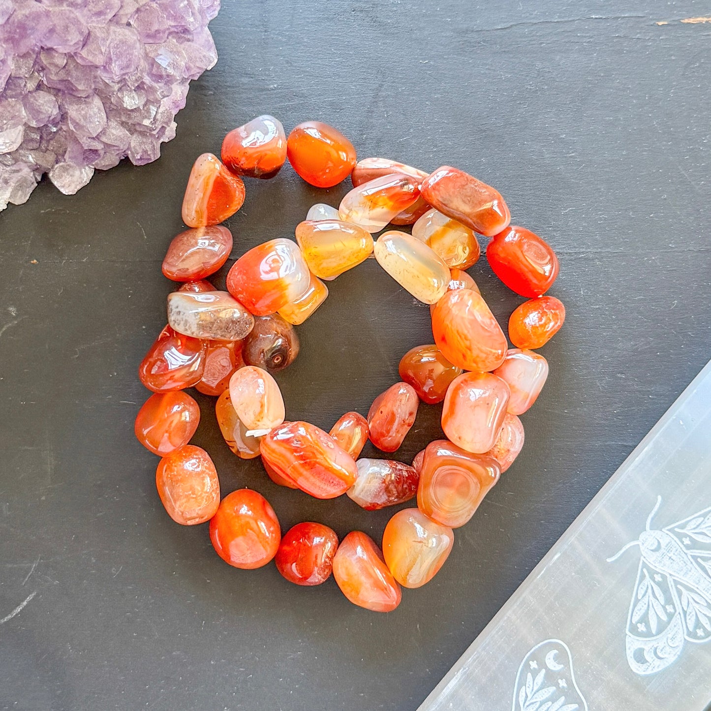 Carnelian Tumbled Stone Bracelet