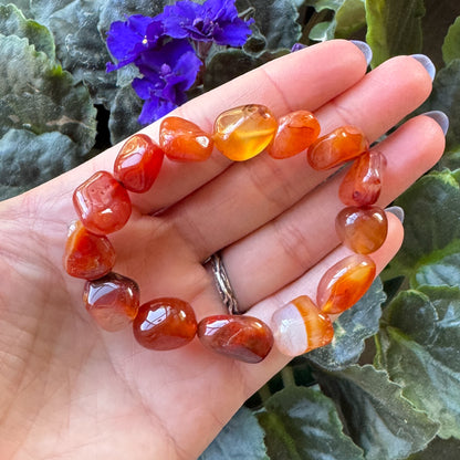 Carnelian Tumbled Stone Bracelet