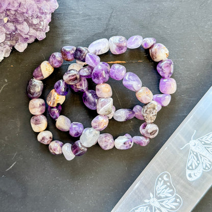 Amethyst Tumbled Stone Bracelet