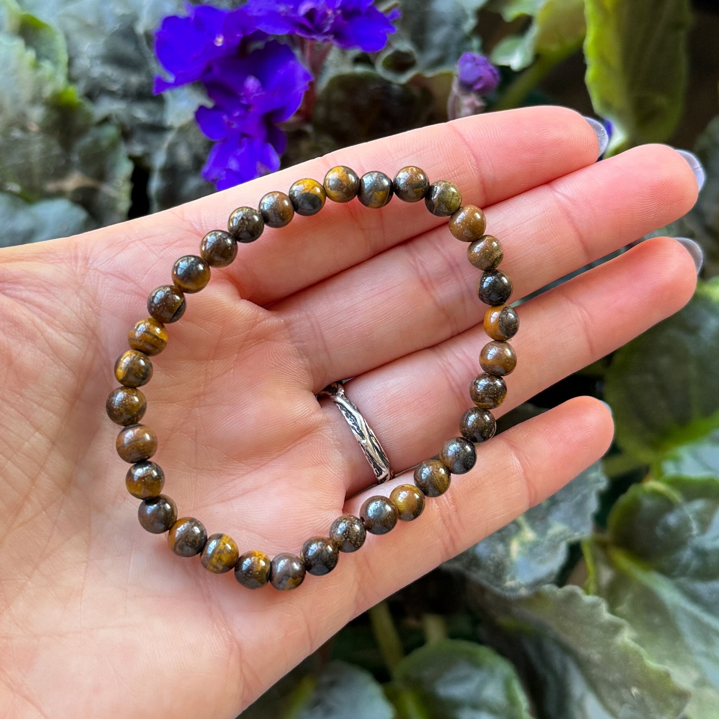 6mm Gemstone Beaded Bracelet