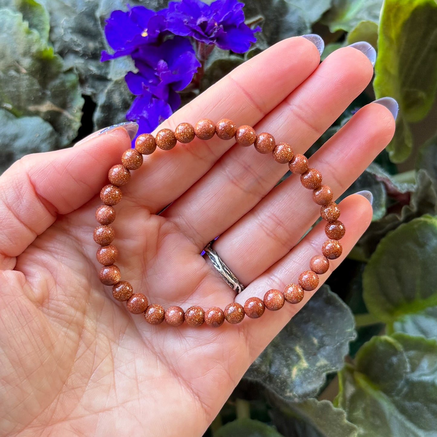 6mm Gemstone Beaded Bracelet