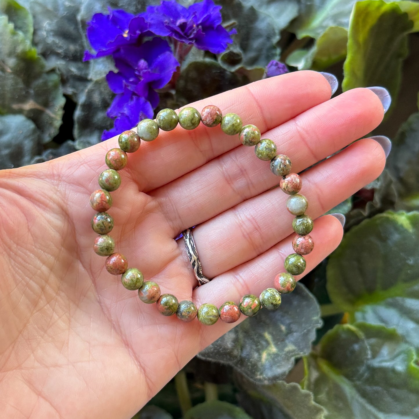 6mm Gemstone Beaded Bracelet