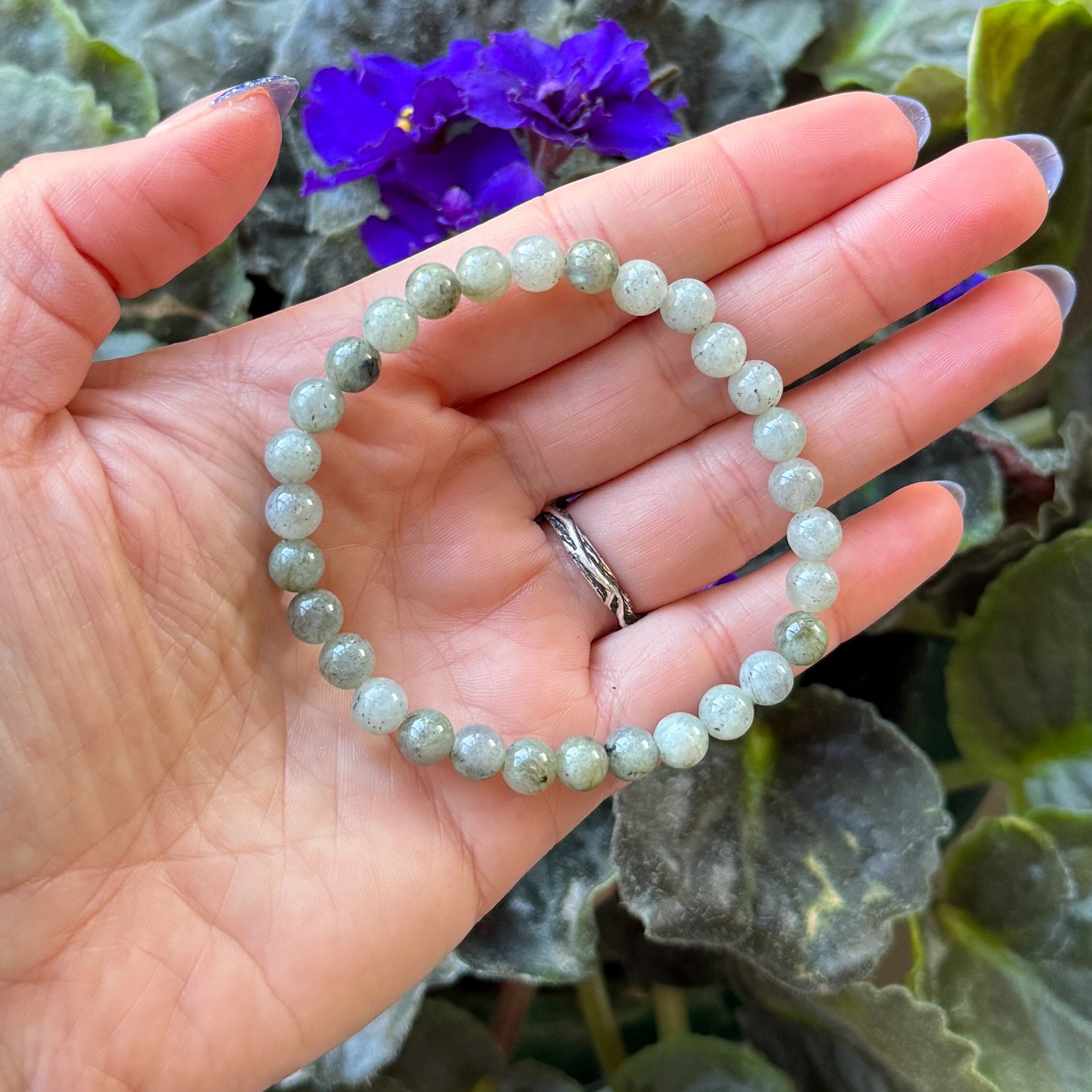 6mm Gemstone Beaded Bracelet