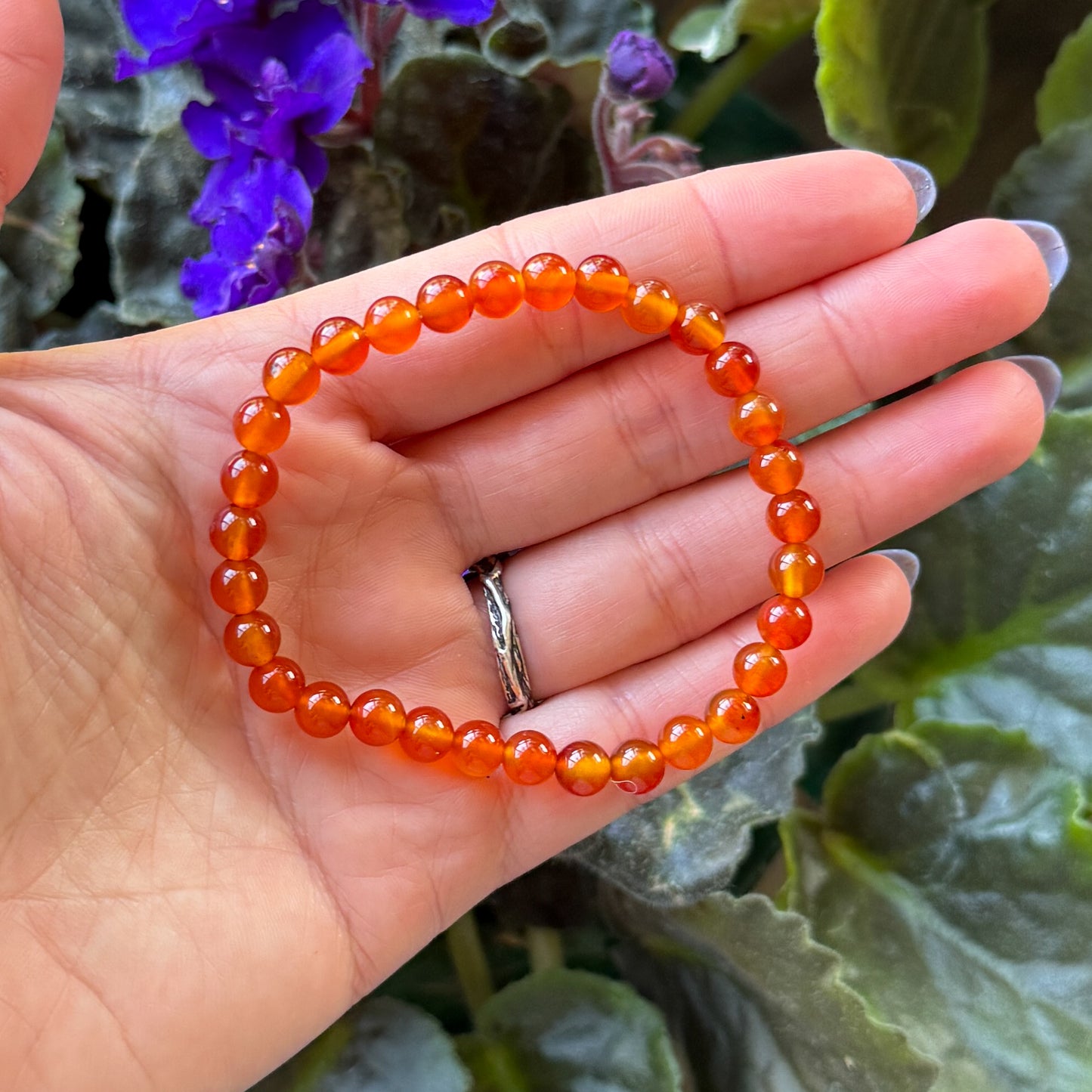 6mm Gemstone Beaded Bracelet