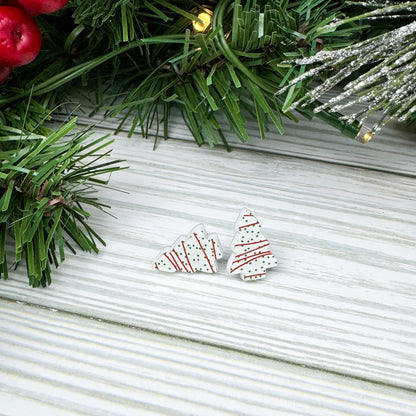 Christmas Tree Cake Stud Earrings