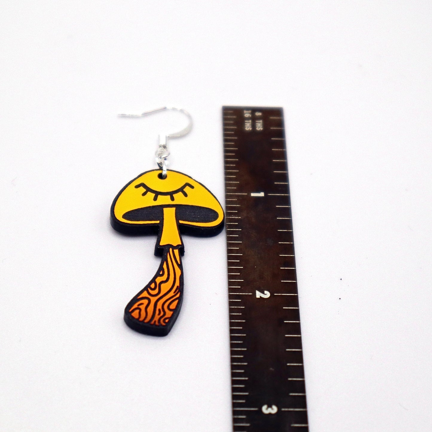 Iridescent Mushroom Earrings